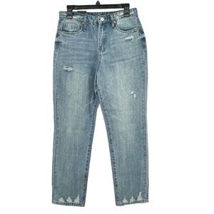 Blank NYC The Madison Crop High Rise Distressed Denim Jeans Size 28